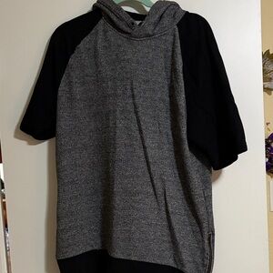 Gray and Black Men's Hoodie